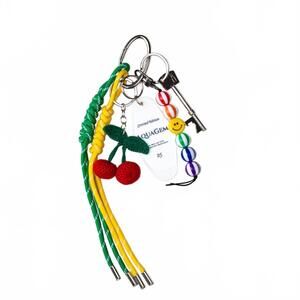 NEW BAGGLY CHARMS women's cherry pop beaded keychain bag charm in multi